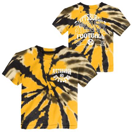 PITTSBURGH STEELERS KIDS PENNANT TIE DYE T-SHIRT