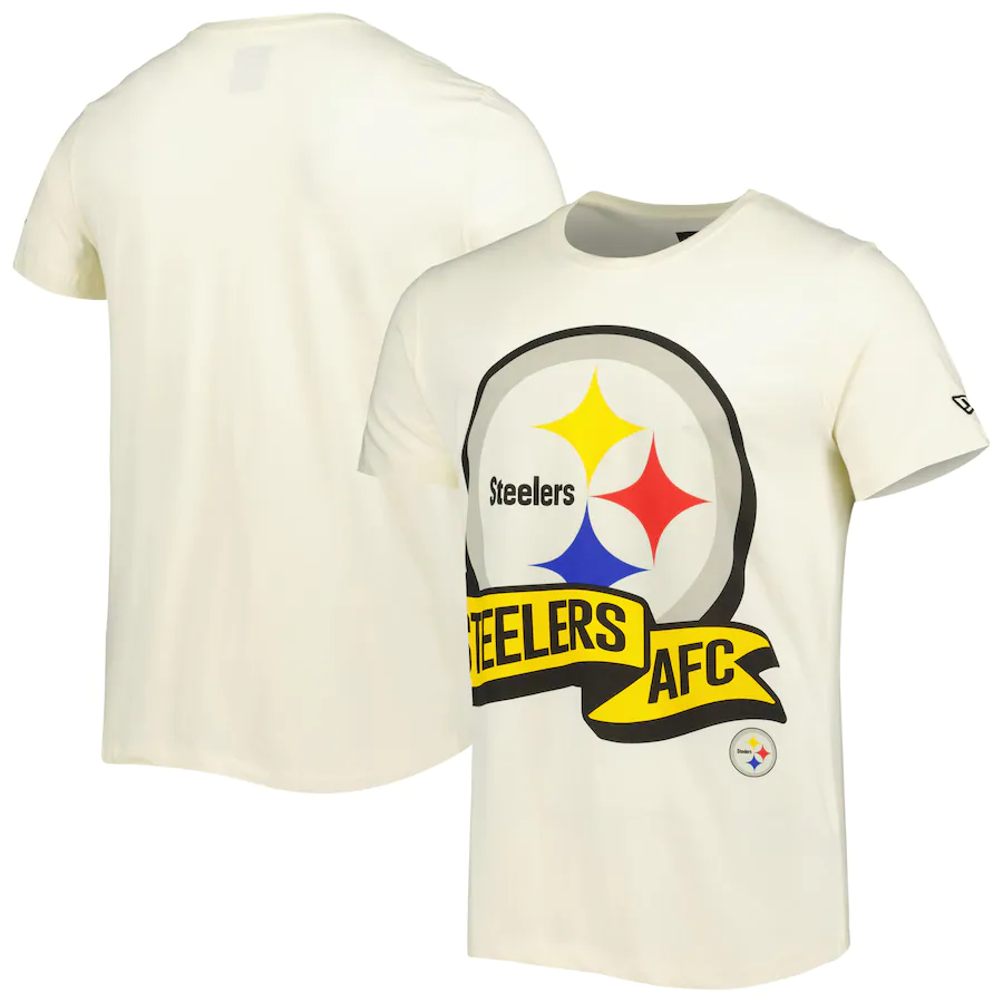 PITTSBURGH STEELERS MEN S 2022 SIDELINE T SHIRT CREAM JR S SPORTS
