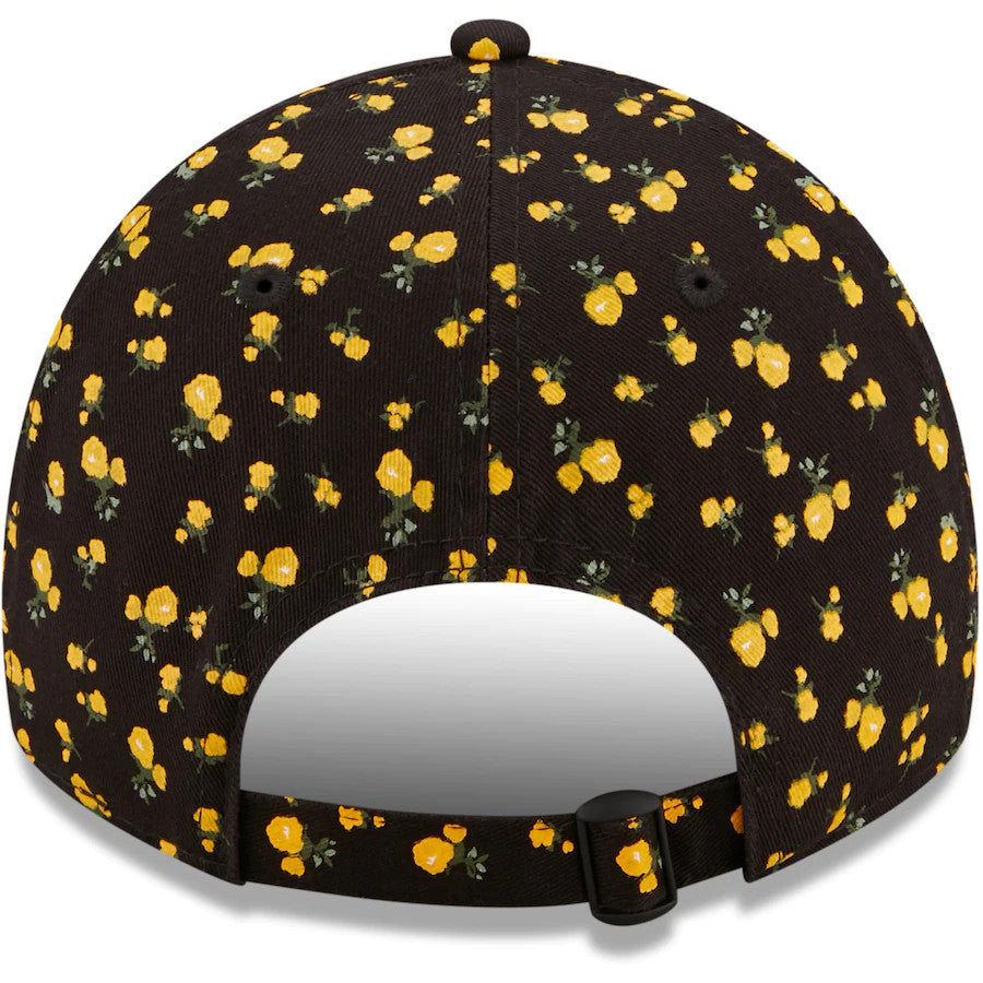 PITTSBURGH STEELERS WOMEN'S FLORAL 9TWENTY ADJUSTABLE HAT - BLACK