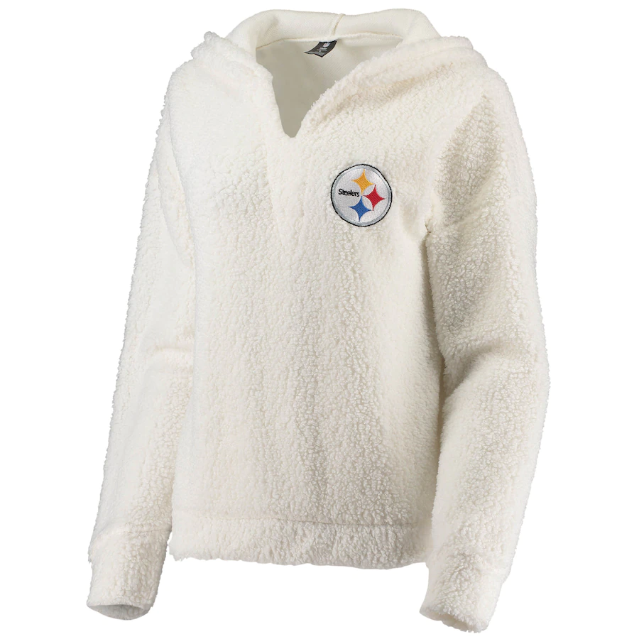 SUDADERA CON CAPUCHA FLUFFY DE MUJER PITTSBURGH STEELERS