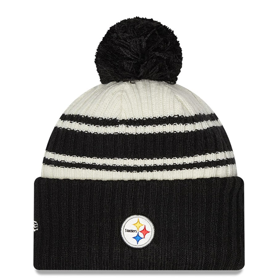PITTSBURGH STEELERS YOUTH 2022 SIDELINE SPORT CUFFED POM KNIT