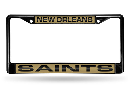 MARCO DE MATRÍCULA NEGRO LÁSER SAINTS DE NUEVA ORLEANS
