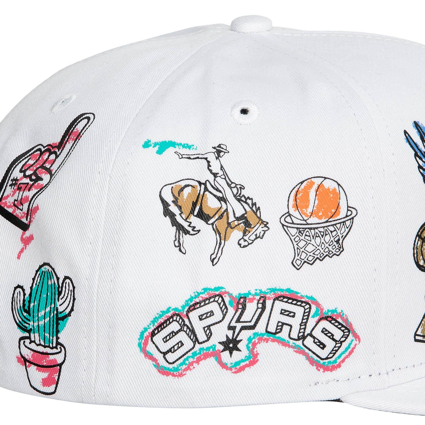 SAN ANTONIO SPURS HAND DRAWN SNAPBACK