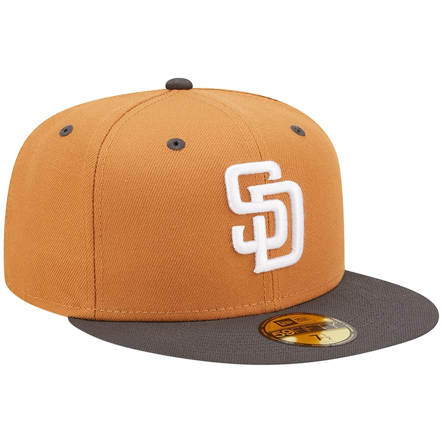 brown padres fitted hat