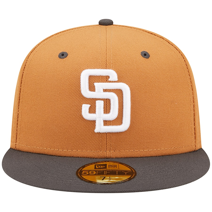 SAN DIEGO PADRES 2-TONE COLOR PACK 59FIFTY FITTED HAT - BROWN/ CHARCOAL