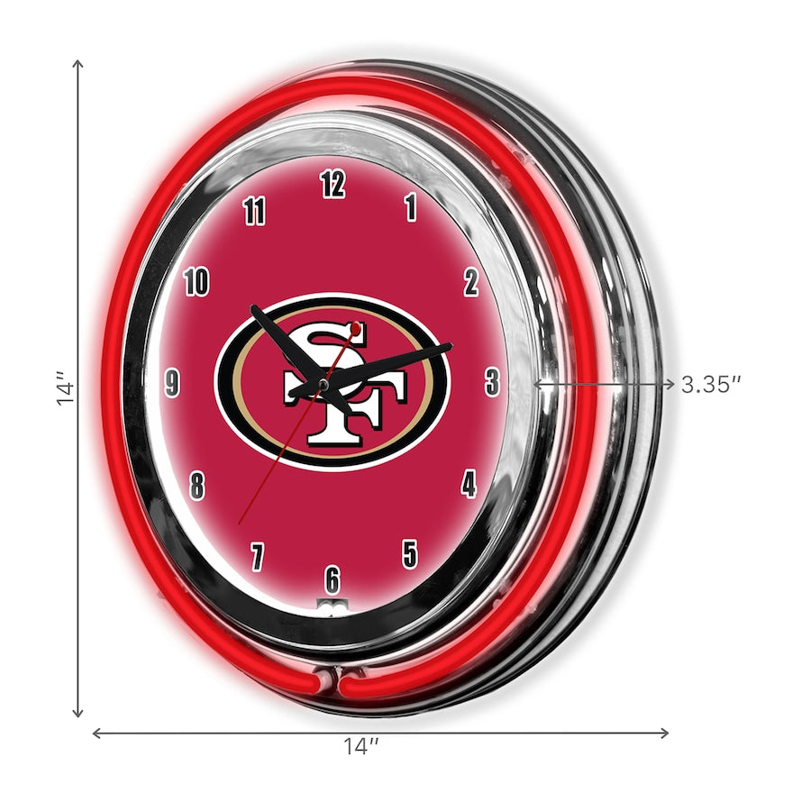 SAN FRANCISCO 49ERS 14" NEON CLOCK