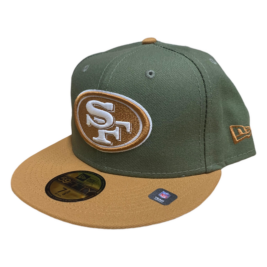 SAN FRANCISCO 49ERS 2-TONE COLOR PACK 59FIFTY FITTED HAT - OLIVE/ BROWN