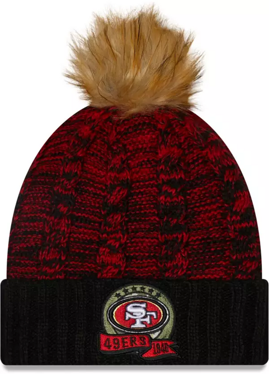SAN FRANCISCO 49ERS 2022 WOMEN'S SALUTE TO SERVICE BEANIE KNIT