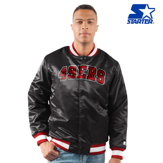 SAN FRANCISCO 49ERS ACE STARTER SATIN JACKET