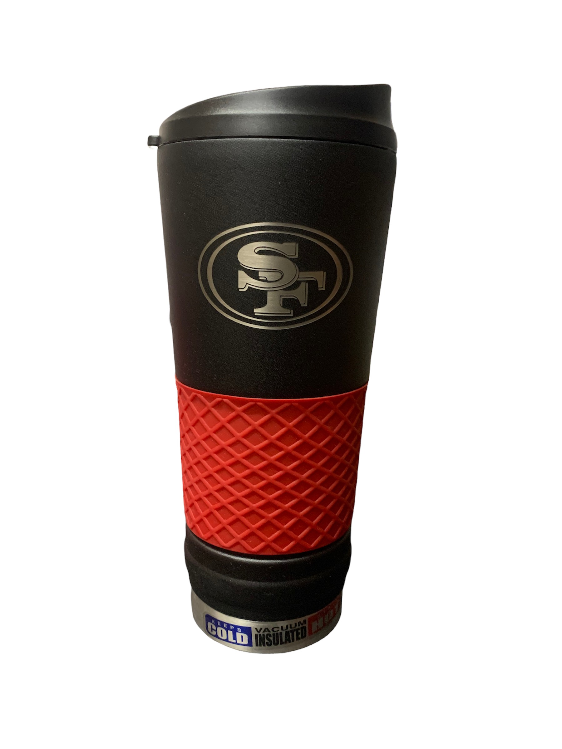 NFL San Francisco 49ers Personalized 30 oz Black Stainless Steel Tumbler