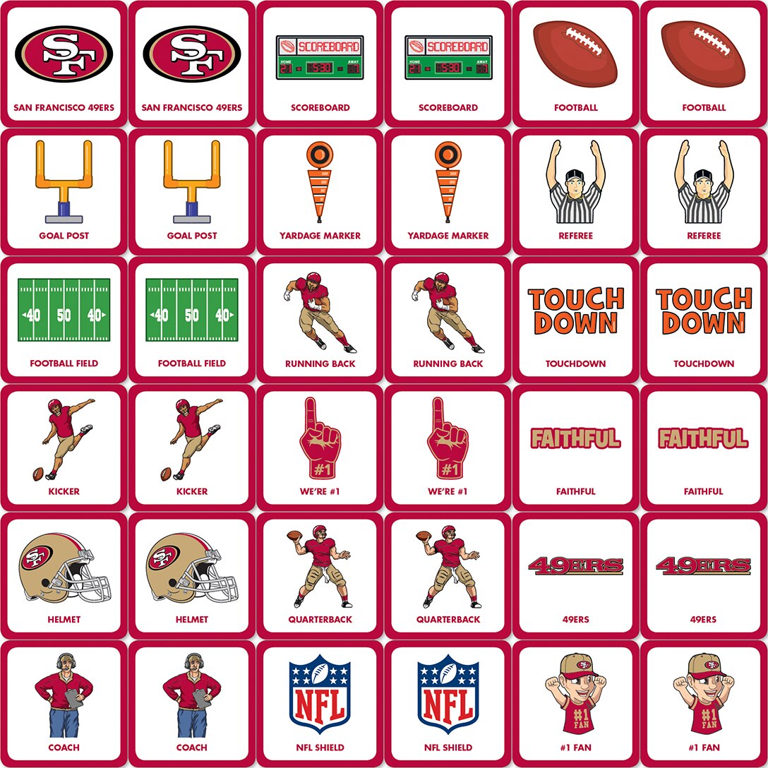 JUEGO DE PAREJAS DE SAN FRANCISCO 49ERS