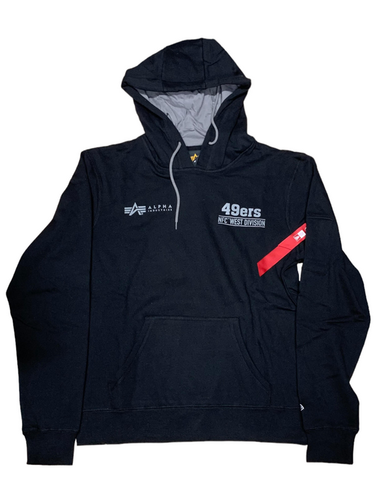 SAN FRANCISCO 49ERS MEN'S ALPHA INDUSTRIES PULLOVER HOODIE SWEATSHIRT