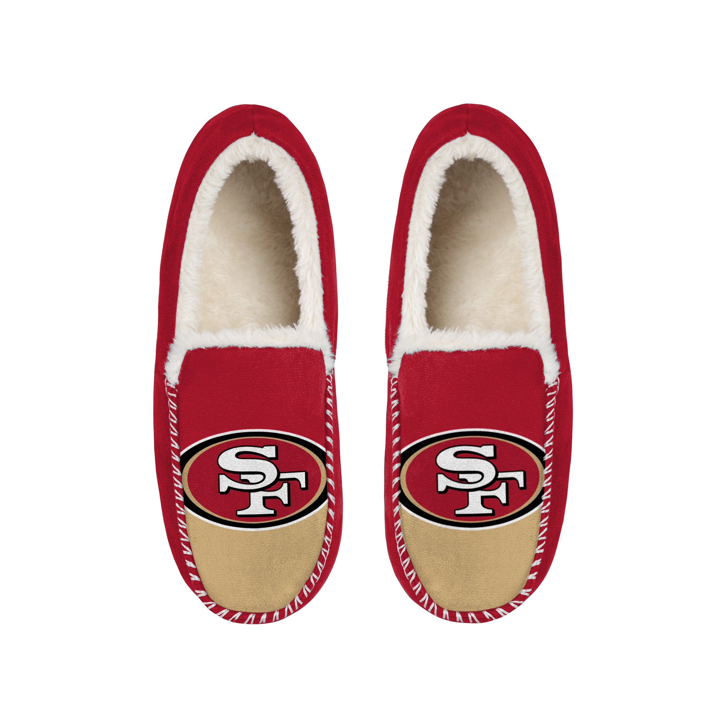 SAN FRANCISCO 49ERS MEN'S COLOR BLOCK MOCCASINS – JR'S SPORTS