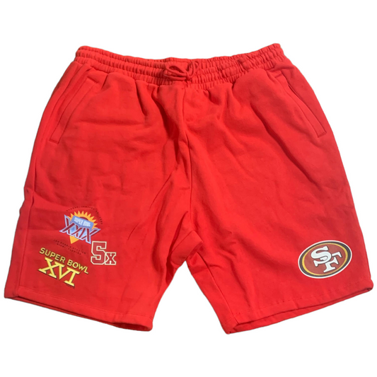 SAN FRANCISCO 49ERS MEN'S HISTORIC CHAMPS FLEECE SHORTS