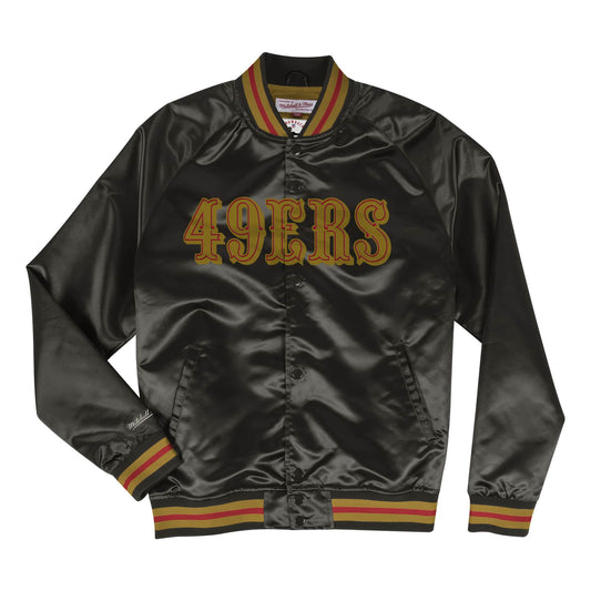 SAN FRANCISCO 49ERS MEN'S LIGHTWEIGHT SATIN JACKET