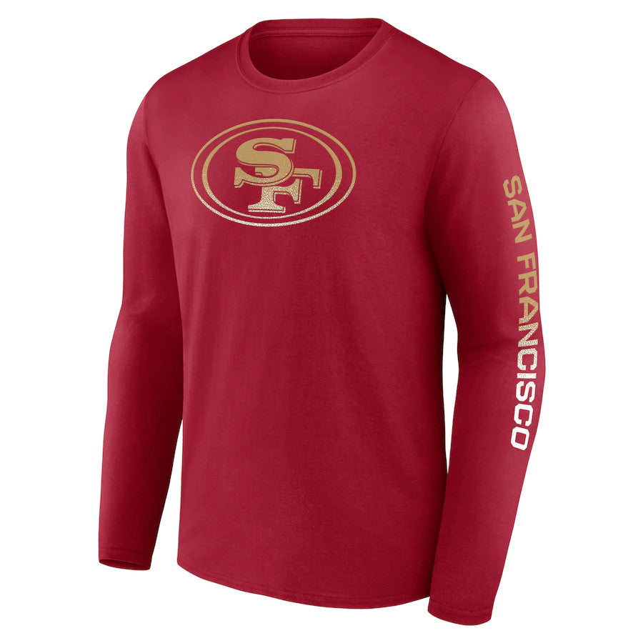CAMISETA DE MANGA LARGA CON SIGNO TRANSPARENTE DE SAN FRANCISCO 49ERS PARA HOMBRE