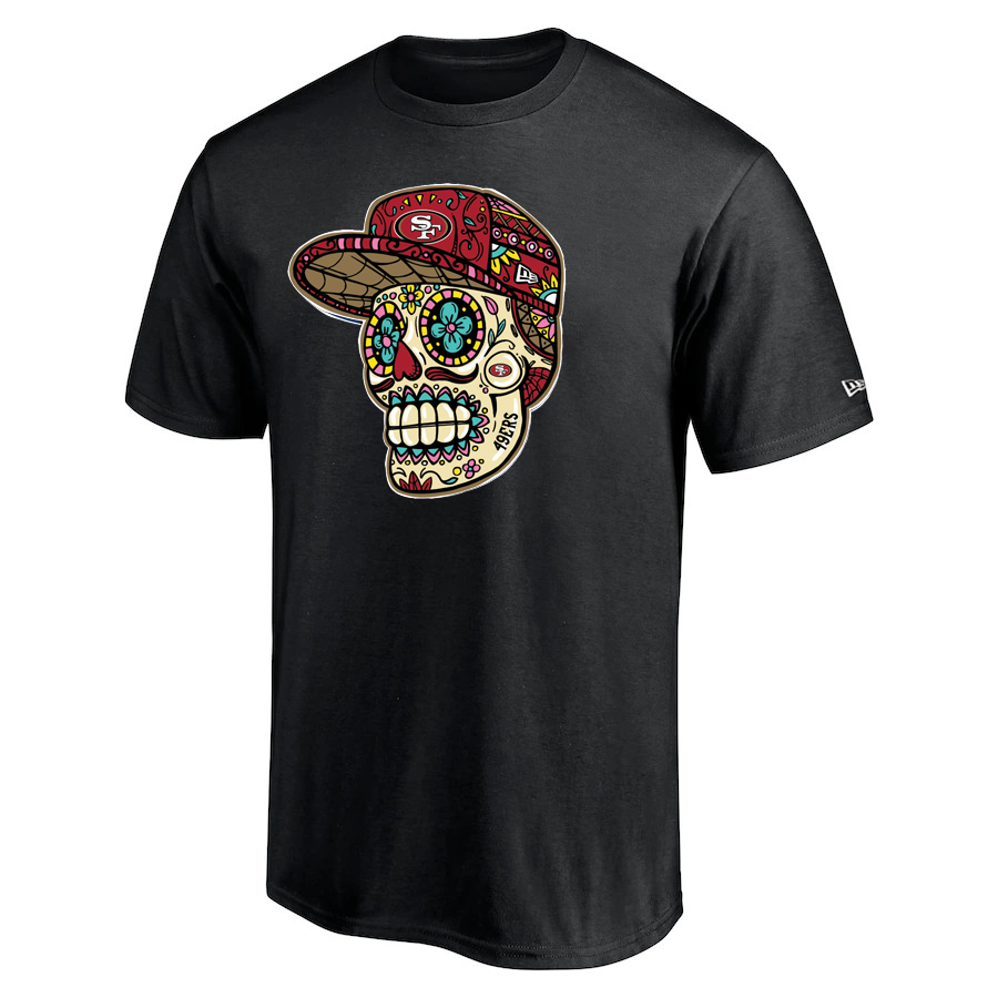 New Era San Francisco 49ers Men's Sugar Skull T-Shirt 21 Blk / S