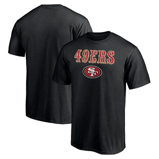 SAN FRANCISCO 49ERS MEN'S TEAM LOCK UP T-SHIRT - BLACK