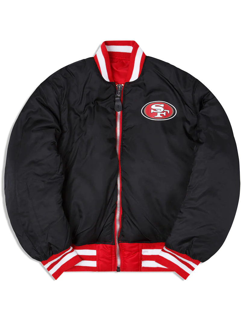 CHAQUETA BOMBER REVERSIBLE ALPHA INDUSTRIES NEW ERA DE SAN FRANCISCO 49ERS - RETRO