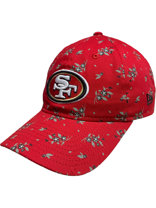 SAN FRANCISCO 49ERS WOMEN'S BLOOM 9TWENTY ADJUSTABLE HAT - RED