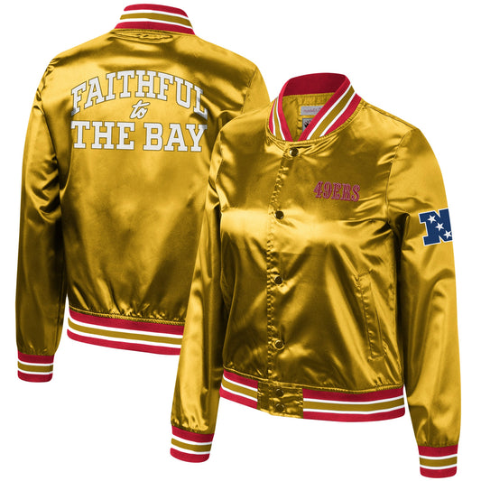 SAN FRANCISCO 49ERS WOMEN'S FAITHFUL TO THE BAY SATIN JACKET