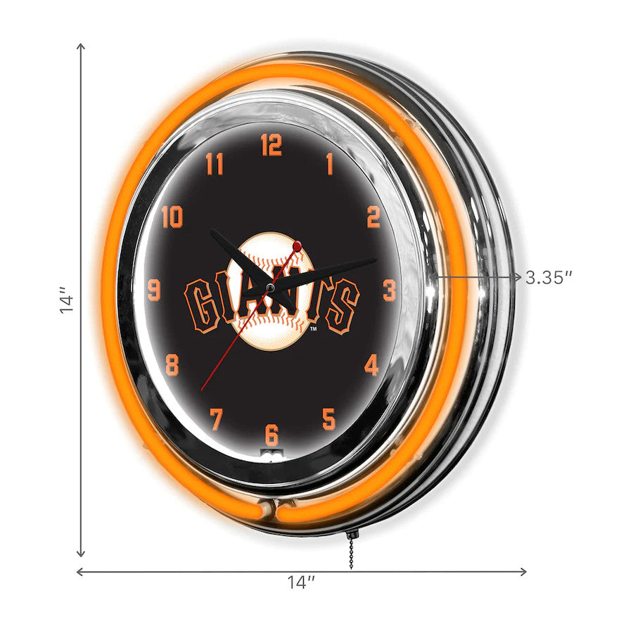 RELOJ DE NEÓN DE 14" DE LOS GIGANTES DE SAN FRANCISCO