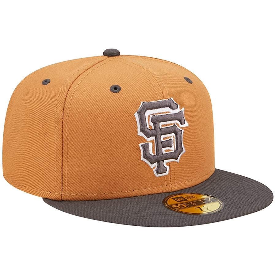 San Francisco Giants 2-Tone Color Pack 59FIFTY Fitted Hat - Brown/ Charcoal LBZSTC / 7 1/2