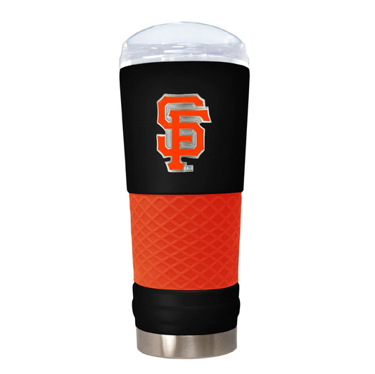 SAN FRANCISCO GIANTS METAL TEAM EMBLEM 24OZ DRAFT TUMBLER - BLACK/ORANGE