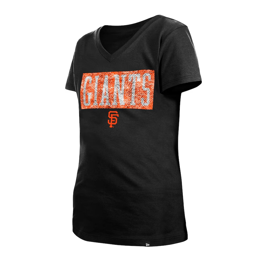 SAN FRANCISCO GIANTS GIRLS TEAM SEQUINS T-SHIRT