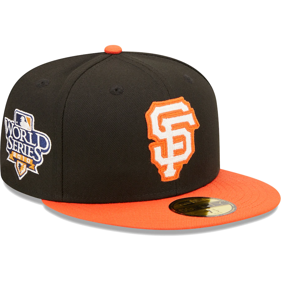 SAN FRANCISCO GIANTS LETTERMAN 59FIFTY FITTED HAT - BLACK/ORANGE