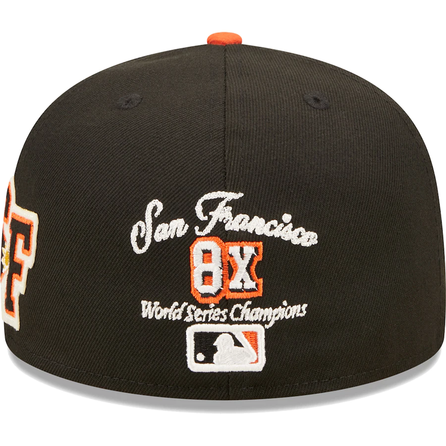 SAN FRANCISCO GIANTS LETTERMAN 59FIFTY FITTED HAT - BLACK/ORANGE