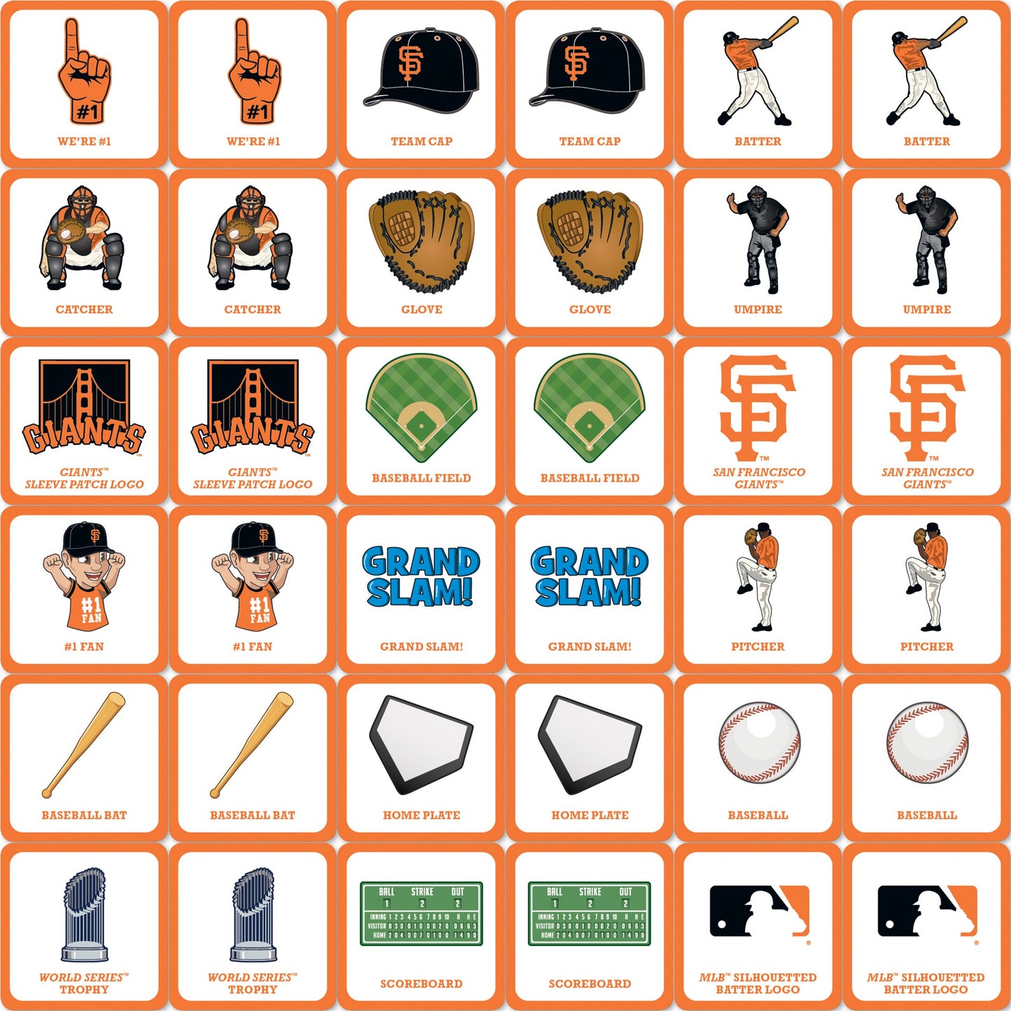 SAN FRANCISCO GIANTS MATCHING GAME
