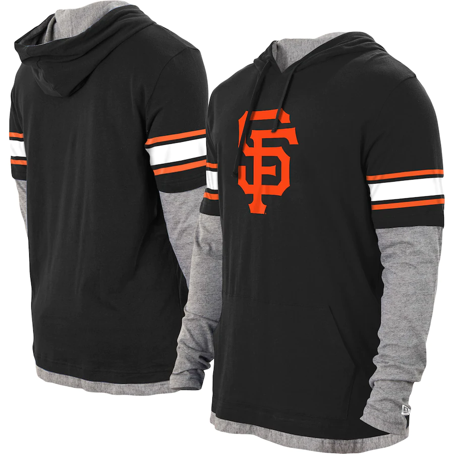 SAN FRANCISCO GIANTS MEN S LONG SLEEVE 2 TONE HOODIE SWEATSHIRT