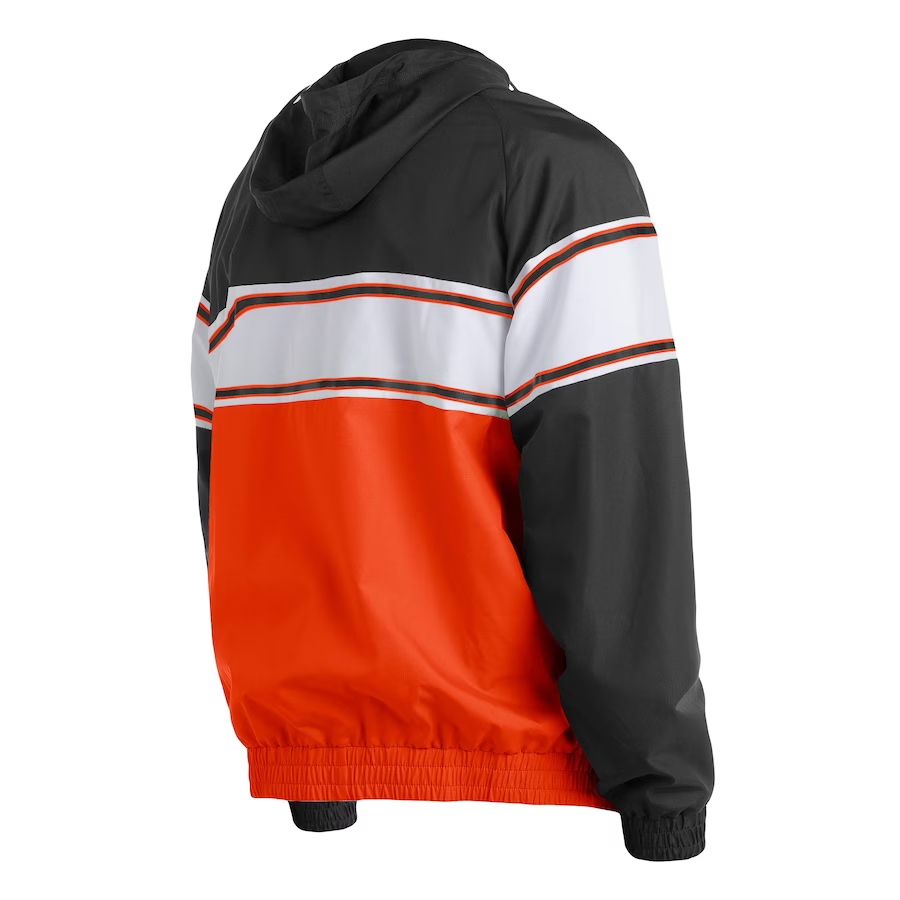 SAN FRANCISCO GIANTS MEN'S TRI-COLOR QUARTER-ZIP WINDBREAKER