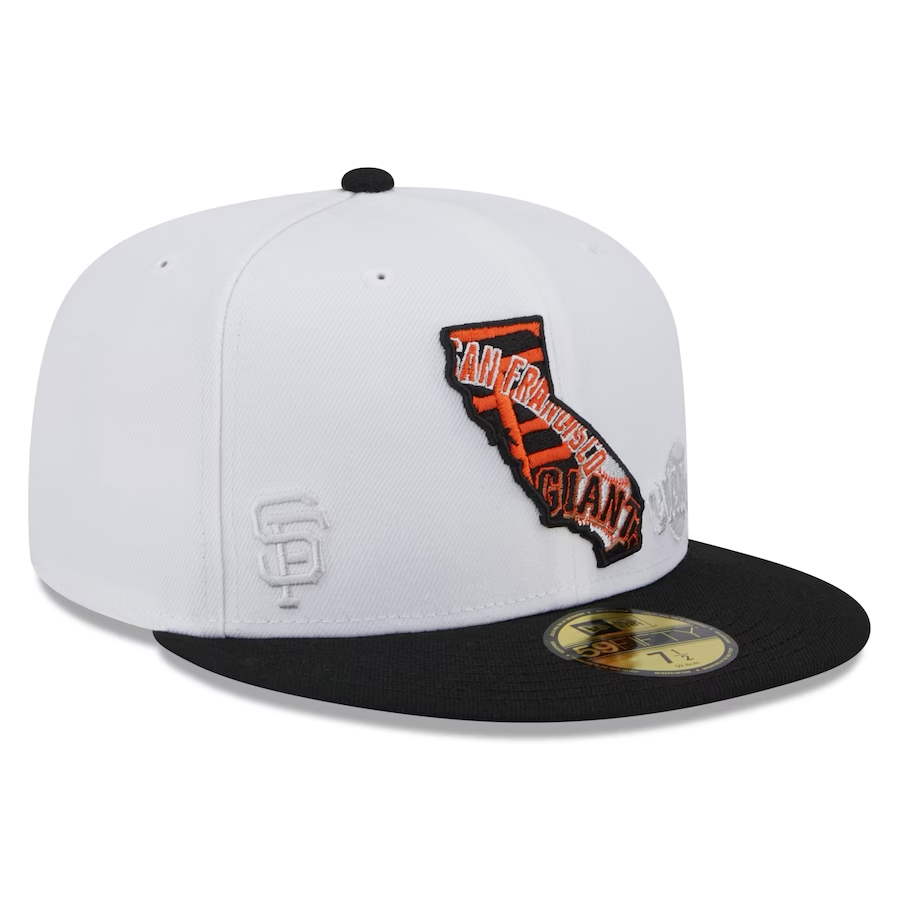 SAN FRANCISCO GIANTS STATE 59FIFTY FITTED HAT - WHITE/BLACK