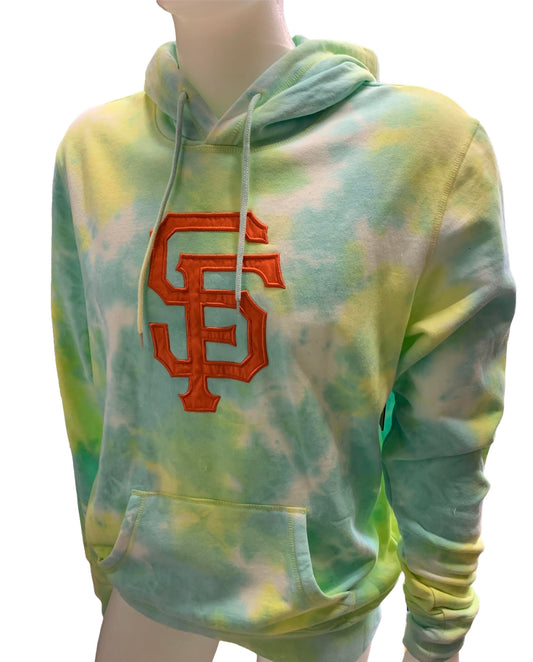 SAN FRANCISCO GIANTS MEN'S NEON TIE DYE HOODIE SWEATSHIRT