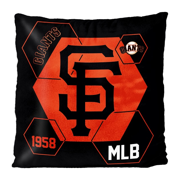 SAN FRANCISCO GIANTS REVERSIBLE 16" X 16" VELVET PILLOW