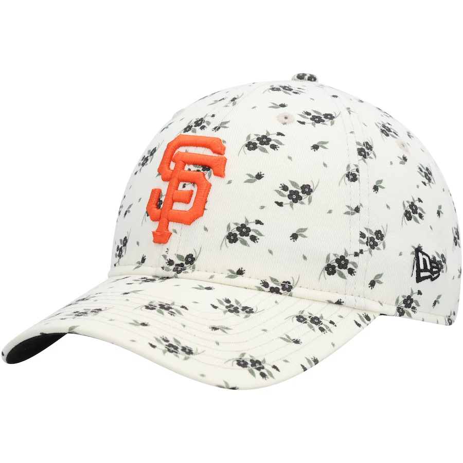 SAN FRANCISCO GIANTS WOMEN'S BLOOM 9TWENTY ADJUSTABLE HAT - CREAM