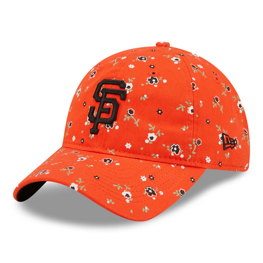 SAN FRANCISCO GIANTS WOMEN'S FLORAL 9TWENTY ADJUSTABLE HAT - ORANGE