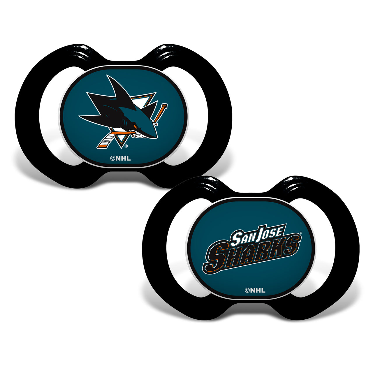 PACK DE 2 CHUPETES SAN JOSE SHARKS
