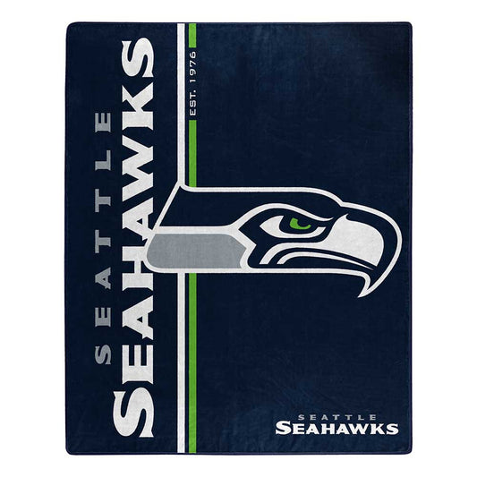 SEATTLE SEAHAWKS L-SIDE 50"X60" RASCHEL THROW BLANKET