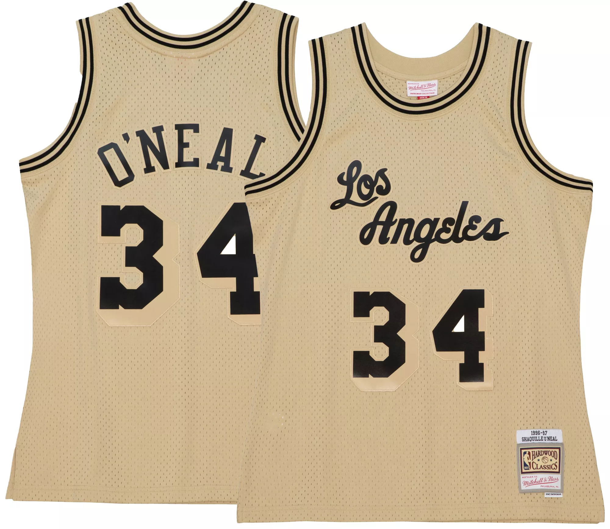 Men's Mitchell & Ness Shaquille O'Neal Los Angeles Lakers White Out  Swingman Jersey