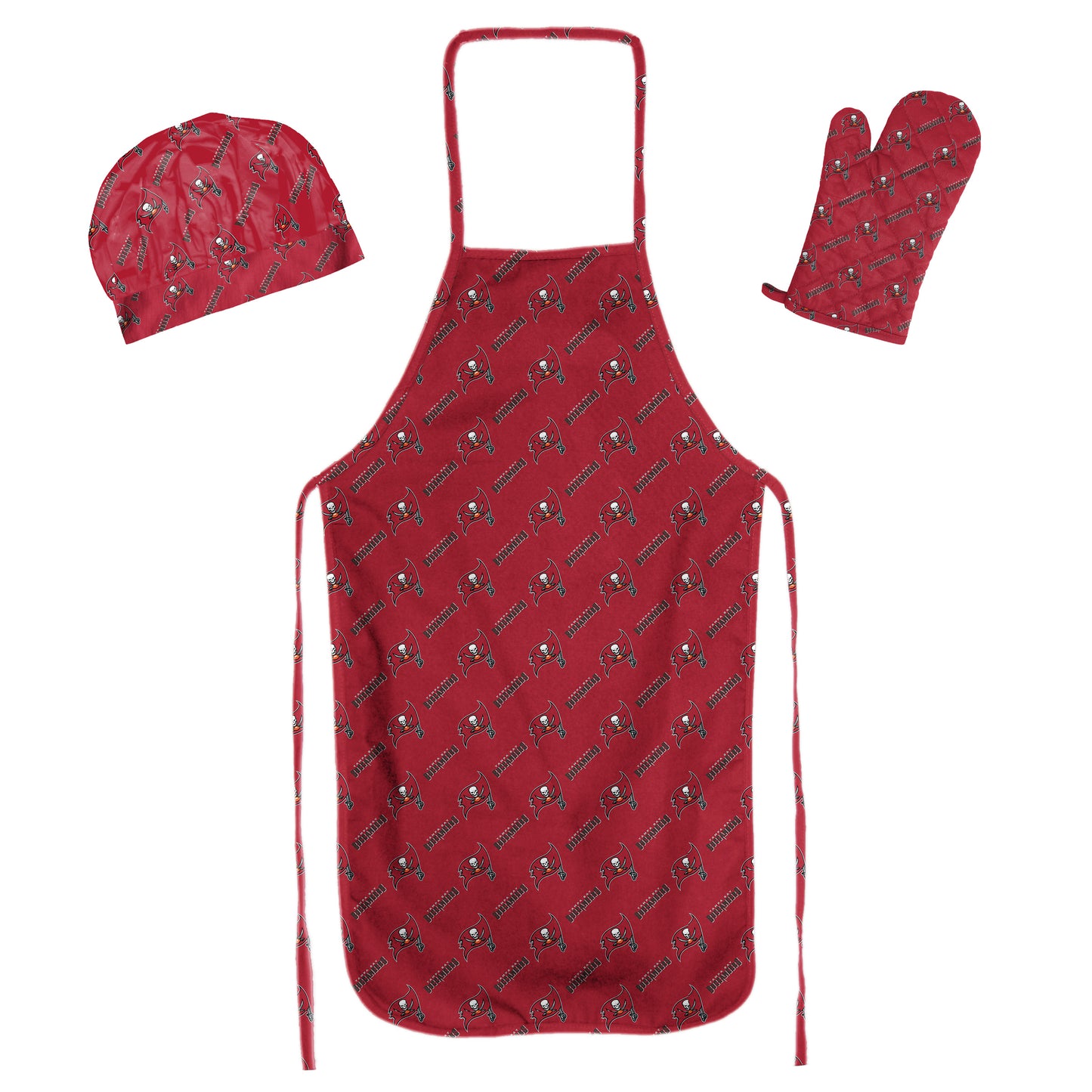 TAMPA BAY BUCCANEERS 3 PIECE SET APRON MITT AND HAT