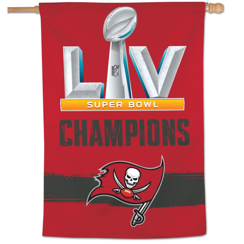 The Flag with the LVI Super Bowl Logo Waving in the Wind with the