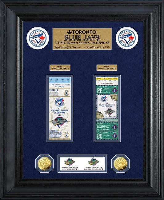 TORONTO BLUE JAYS WORLD SERIES DELUXE GOLD COIN & TICKET COLLECTION