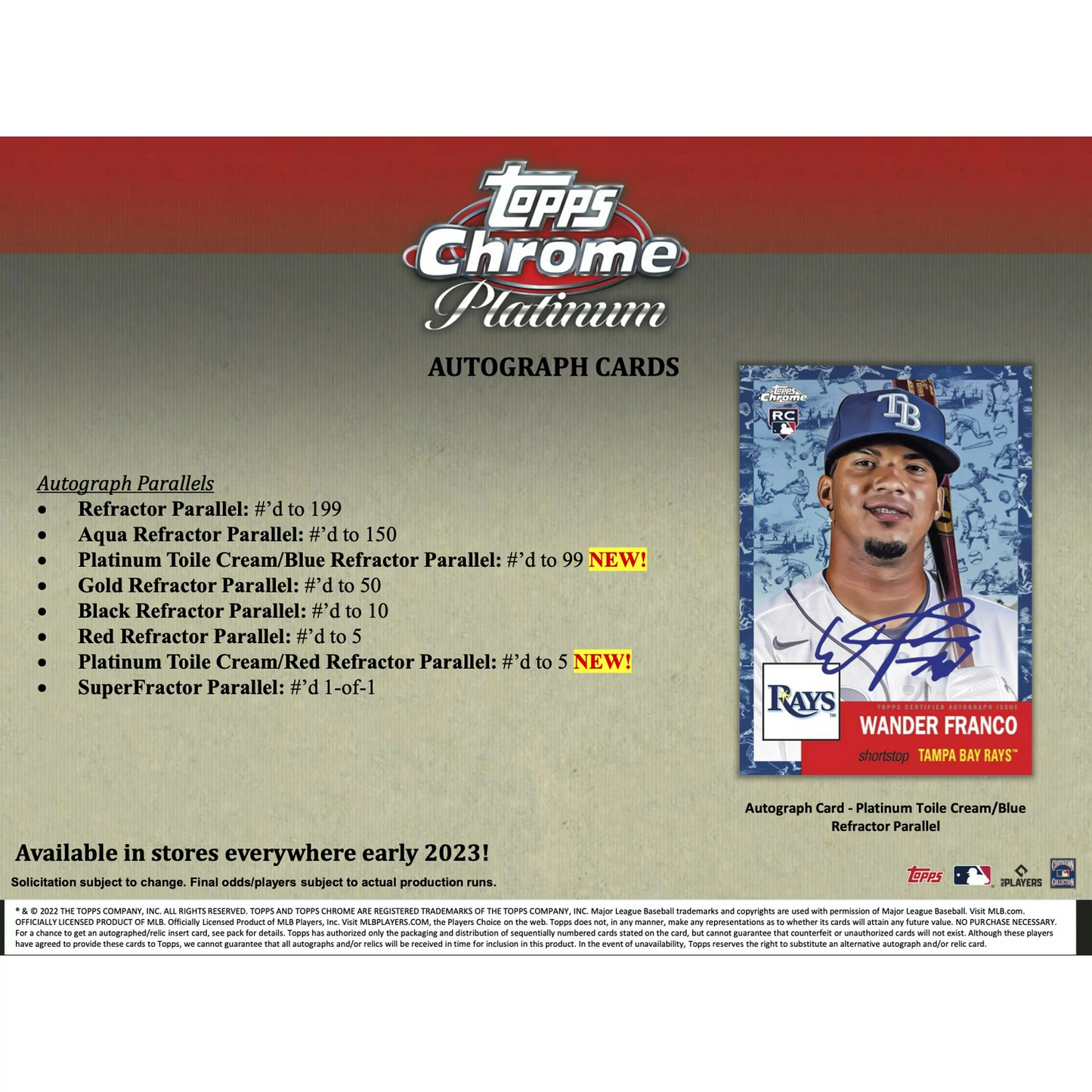 2022 TOPPS PLATINUM CHROME ANNIVERSARY BASEBALL BLASTER BOX