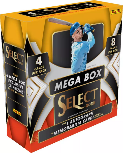 2025 MLB PANINI SELECT BASEBALL TRADING CARD MEGA BOX