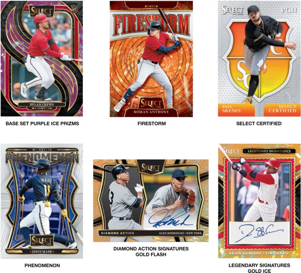 2025 MLB PANINI SELECT BASEBALL TRADING CARD MEGA BOX