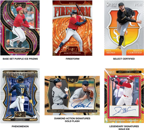 2025 MLB PANINI SELECT BASEBALL TRADING CARD MEGA BOX