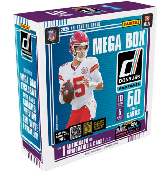 2025 NFL PANINI DONRUSS FOOTBALL TRADING CARD MEGA BOX